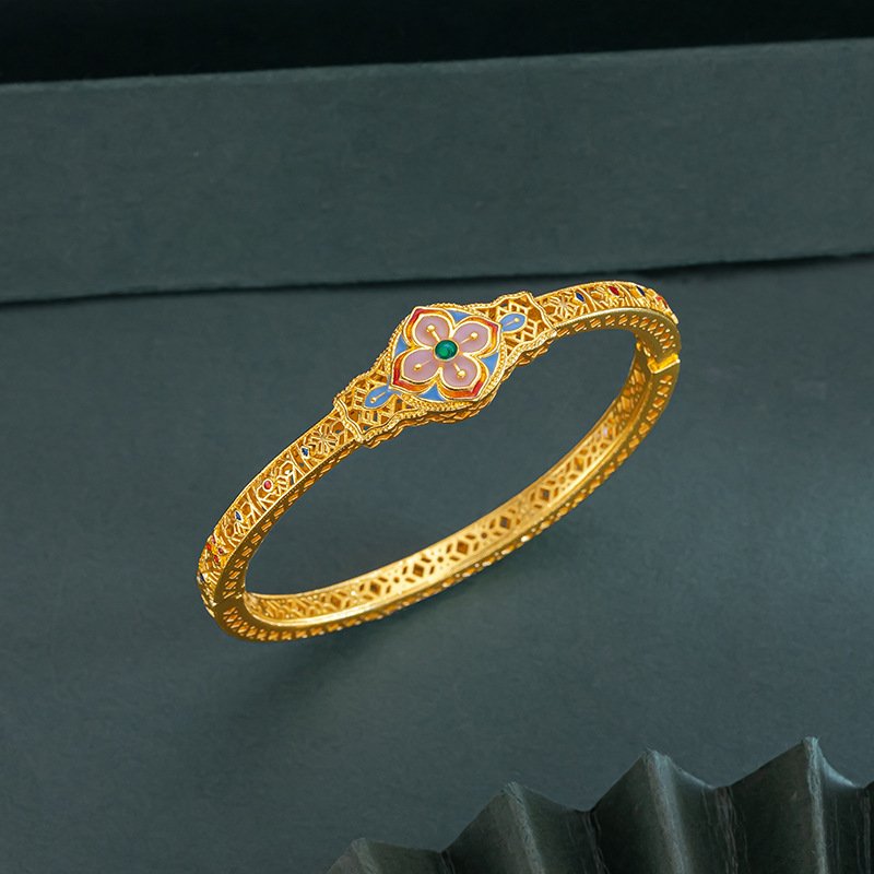 Floral Enamel Bracelet