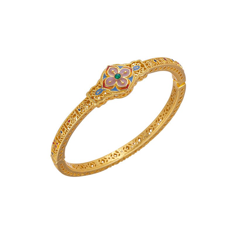 Floral Enamel Bracelet - Image 4
