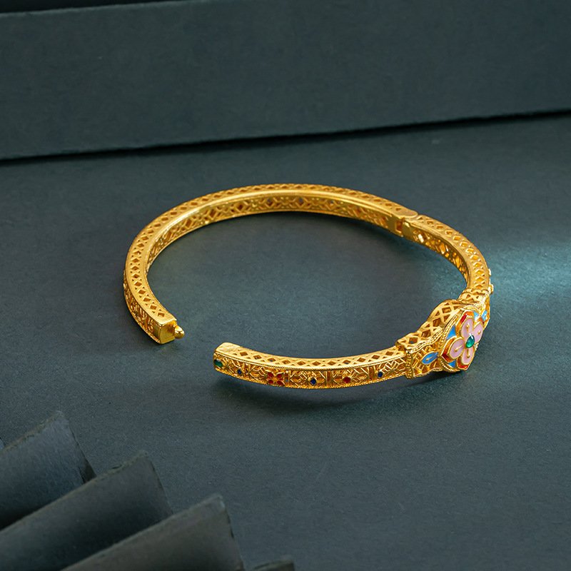Floral Enamel Bracelet - Image 2