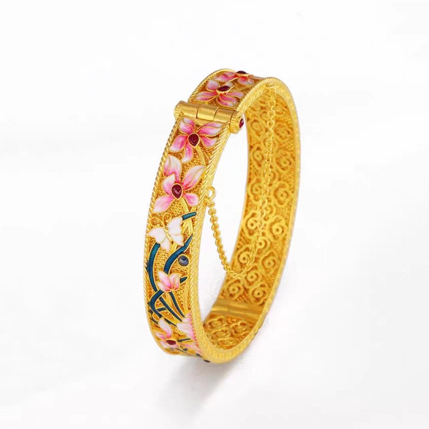 Blossom Enamel Bangle - Image 2