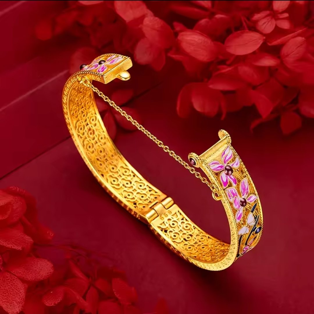 Blossom Enamel Bangle - Image 3