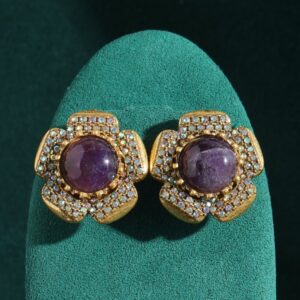 Amethyst Bloom Stud