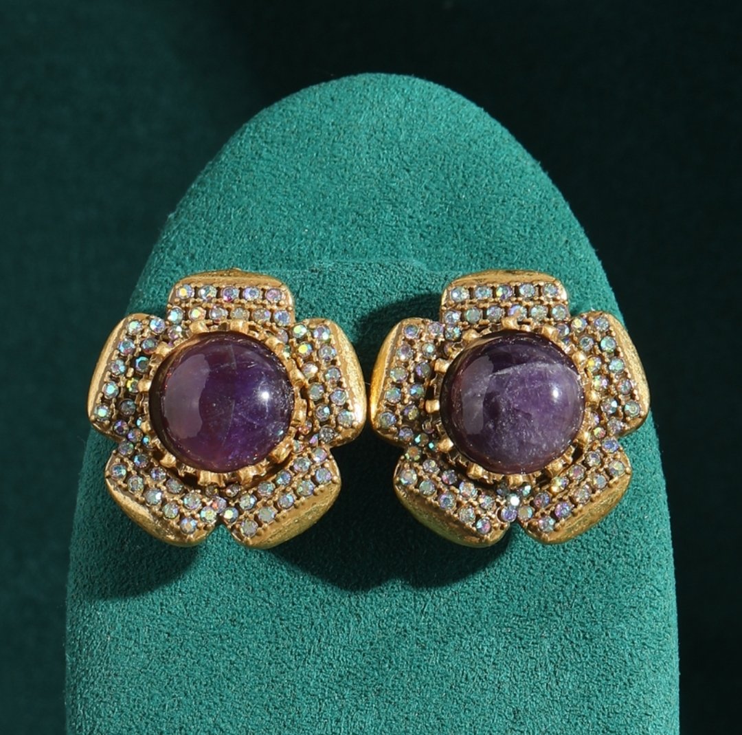 Amethyst Bloom Stud