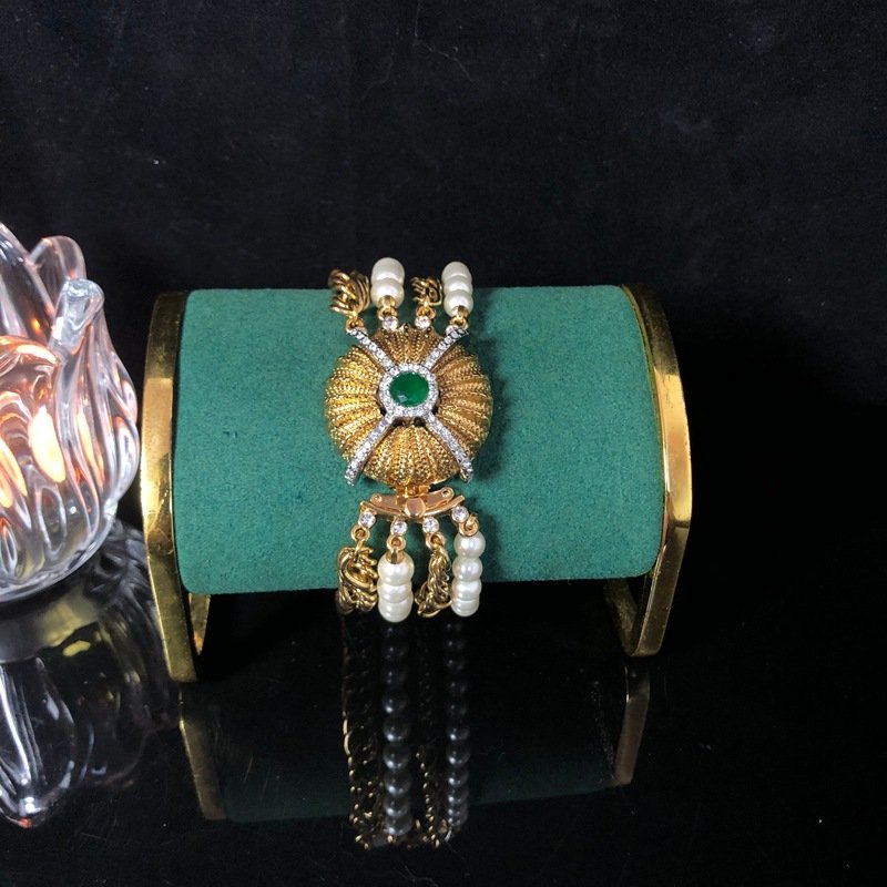 Vintage Pearl & Emerald Charm - Image 3