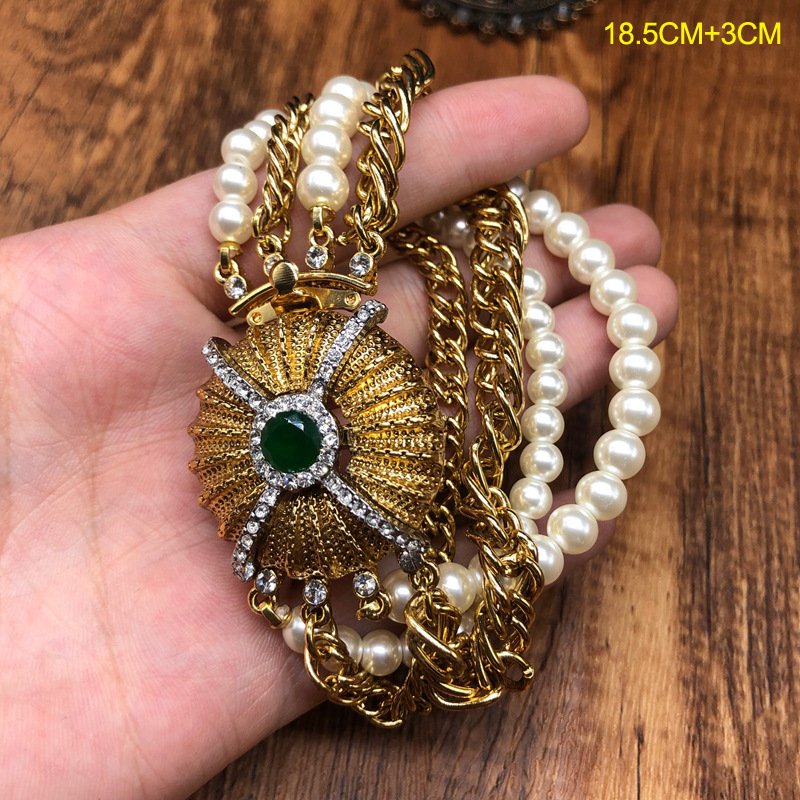 Vintage Pearl & Emerald Charm - Image 4